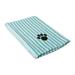 Aqua Stripe Embroidered Paw Pet Towel