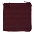 Colonial Mills 15 Maroon Red Handmade Braided Square Chair Pad