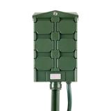 My Touch Smart Outdoor Photocell Yard Stake Timer 6 Grounded Outlets Green 125 Volts 41295