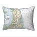 Betsy Drake Cape Cod - Nauset Beach - MA Nautical Map Large Corded Indoor & Outdoor Pillow