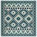 SAFAVIEH Veranda Johann Southwestern Indoor/Outdoor Area Rug 6 7 x 6 7 Square Turquoise/Blue