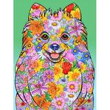 Pomeranian - Best of Breed Flowers Design Garden Flag