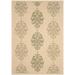 SAFAVIEH Courtyard Jenny Geometric Medallion Indoor/Outdoor Area Rug 8 11 x 12 Natural/Olive
