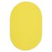 Rhody Rug Happy Braids Solid Yellow Oval Rug - 2 x 4 in. - Yellow