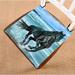 GCKG Black Horse Running On The Beach Chair Pad Seat Cushion Chair Cushion Floor Cushion with Breathable Memory Inner Cushion and Ties Two Sides Printing 16x16 inches