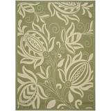 Safavieh Courtyard Crystal Floral Indoor/Outdoor Indoor/Outdoor Area Rug 9 x 12 Olive/Natural