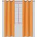 2 panels K68 orange color 100 % blackout thermal light blocking drapes for sliding patio window curtain top grommets noise reducing 37 wide X 63 length each panel