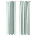 Jordan Manufacturing 54 x 96 Spa Mint Green Stripe Grommet Semi-sheer Outdoor Curtain Panel (2 Pack)