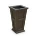 Mayne Fairfield 18.6 x 18.6 x 34 Square Espresso Self-Watering Polyethylene Planter