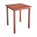 Atlin Designs Hardwood Patio Pub Table in Cinnamon Brown