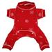 Hip Doggie HD-10FSP-S Small Snowflake Longjohns - Red