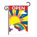 Two Group - Sunshine Open Summer - Seasonal Applique Decorative Vertical Garden Flag 13.5 x 18