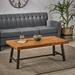 Outdoor/Indoor Rustic Acacia Wood Coffee Table Sandblast Finish