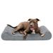 FurHaven Pet Dog Bed | Cooling Gel Memory Foam Orthopedic Ultra Plush Luxe Lounger Pet Bed for Dogs & Cats Gray Large