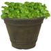 Sunnydaze Franklin Polyresin Outdoor Flower Pot Planter - Sable