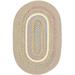 Rhody Rug KI03R096X096 8 ft. Kids Isle Sand Beige Banded Round Rug