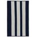 Colonial Mills 4 x 6 Navy Blue and White Rectangular Striped Braided Area Throw Rug
