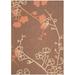 SAFAVIEH Courtyard Christian Floral Indoor/Outdoor Area Rug 4 x 5 7 Natural Brown/Terracotta