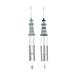 DecMode 30 White Wood Light House Windchime (2 Count)