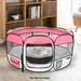 Zimtown 45 Dog Kennel Folding Pet Fence Protable Oxford Cloth Playpen Pink
