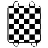 GCKG Checkered Pet Car Seat Cover Black White Checkered Pattern Pet Car Seat Cover Dog Car Seat Mat Hammock Cargo Mat Trunk Mat For Cars Trucks and SUV 54x60 inches