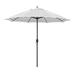 California Umbrella Casa Series 9 Ft Octagonal Aluminum Auto Tilt Patio Umbrella W/ Crank Lift - Bronze Frame / Olefin Gray White Cabana Stripe Canopy