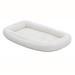QuietTime Double Bolster Dog Bed & Crate Mat White 54