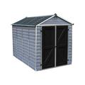 Palram - Canopia SkyLight 6 x 10 Polycarbonate/Aluminum Storage Shed - Gray