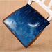 GCKG Moon Star In Blue Sky Beautiful Night Chair Pad Seat Cushion Chair Cushion Floor Cushion with Breathable Memory Inner Cushion and Ties Two Sides Printing 16x16 inches