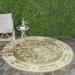 Safavieh Courtyard Cynthia Floral Indoor/Outdoor Indoor/Outdoor Area Rug 5 3 x 5 3 Round Olive/Natural