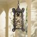 John Timberland Casa Seville Vintage Rustic Outdoor Hanging Light Dark Walnut Scroll 15 Champagne Water Glass for Post Exterior Barn Deck House Porch