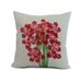 Simply Daisy 18 x 18 Florpalida Floral Print Outdoor Pillow Red