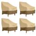 Classic Accessories Veranda Water-Resistant 25.5 Inch Patio Chair Cover 4-Pack