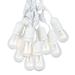 Novelty Lights 37.5 Clear Incandescent S14 Edison Outdoor String Lights Suspended Commercial Grade Backyard Garden Gazebo Cafe Market Patio Lights White Wire 25 Sockets