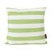 Esme Outdoor Square Fabric Stripe Water Resistant Throw Pillow Green White