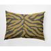 Simply Daisy 14 x 20 Animal Stripe Gray Decorative Abstract Outdoor Throw Pillow