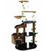Go Pet Club Cat Tree Furniture - 74 in. High - Forester - Black and Brown