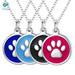 Deago Stainless Steel Pet Id Tags Personalized Dog Footprint Tags with Necklace Stylish & Fun