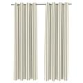 Jordan Manufacturing 54 x 96 Natural Stripe Grommet Semi-sheer Outdoor Curtain Panel (2 Pack)