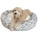 Majestic Pet Sherpa Athens Bagel Pet Bed for Dogs Calming Dog Bed Washable Large Gray