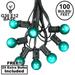 Novelty Lights 100 Foot G30 Outdoor Globe Patio String Lights - Set of 125 G30 Globe Bulbs Green