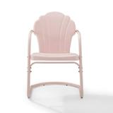 Crosley Furniture Tulip Metal Patio Chair in Pastel Pink (Set of 2)
