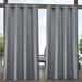 Exclusive Home Curtains Biscayne Indoor/Outdoor Two Tone Textured Grommet Top Curtain Panel Pair 54x108 Navy