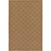 Unique Loom Spiral Indoor/Outdoor Trellis Rug Light Brown/Brown 7 x 10 Rectangle Geometric Contemporary Perfect For Patio Deck Garage Entryway