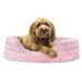 FurHaven Pet Products Ultra Plush Oval Pet Bed for Dogs & Cats - Strawberry Large