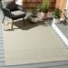 SAFAVIEH Courtyard Naomi Aztec Indoor/Outdoor Area Rug 5 3 x 7 7 Beige/Grey