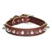 Leather Brothers Inc. 6079-BK12 Black Signature Leather Spike and Stud Dog Collar - Size 12