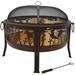 Sunnydaze Pheasant Hunting Fire Pit with Spark Screen - 30 Diameter