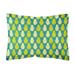 Carolines Treasures BB5138PW1216 Pears on Green Canvas Fabric Decorative Pillow 12H x16W multicolor