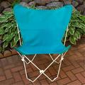 Algoma Net Company Butterfly Chair and Cover Combination with White Frame - Teal